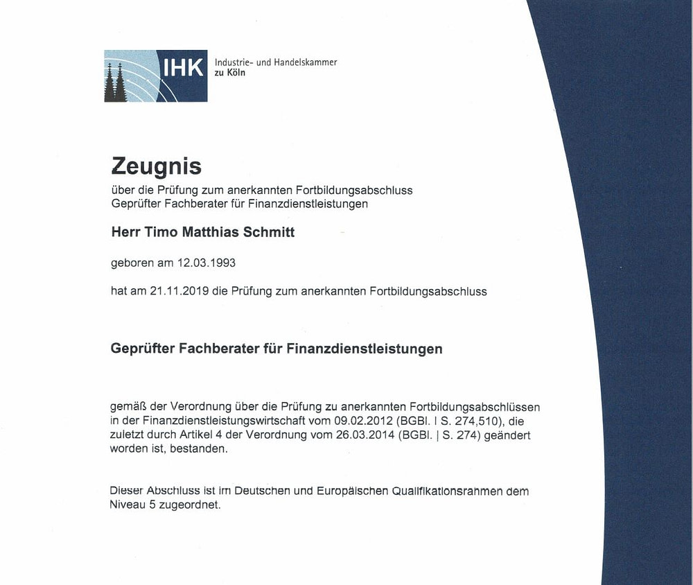 Fachberater für Finanzndienstleistungen