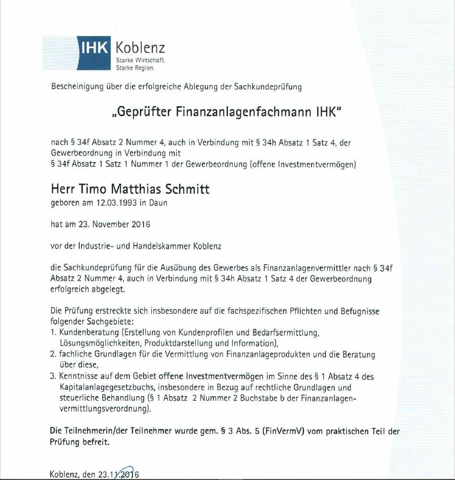 Finanzanlagenfachmann IHK
